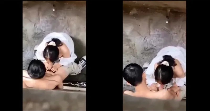 Quay lén em nữ sinh bj cho người yêu trong hẻm